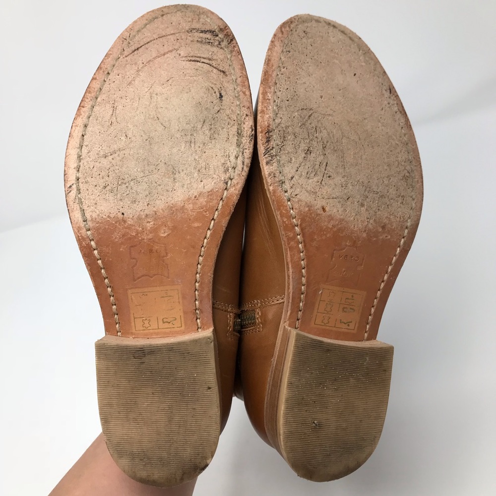 Nordstrom Hinge Cognac Leather Short Ankle Boots - Picture 8 of 8